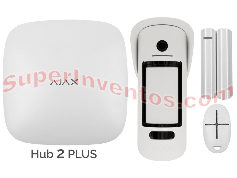 Kit de Alarma Ajax Blanca (Central Hub2 - 2 Sensores Pir con