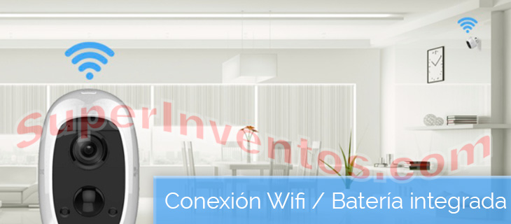 Cámara IP calidad Full HD con Internet Wifi y batería integrada de larga duración. 