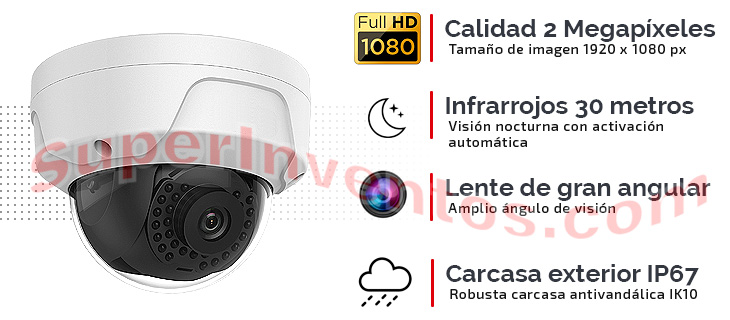 Camara Ip Wifi Exterior 1080p Infrarrojo 2 Antenas Domo – Soluciones Shop